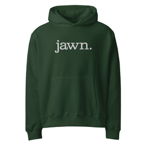 "jawn." Oversized heavyweight hoodie
