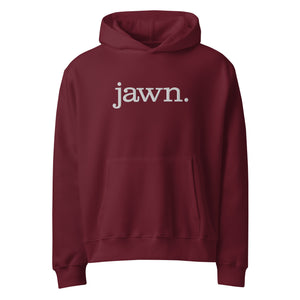 "jawn." Oversized heavyweight hoodie