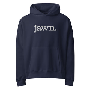 "jawn." Oversized heavyweight hoodie