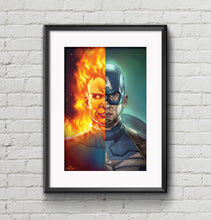 Load image into Gallery viewer, SPLIT/SCREEN SERIES: CAPTAIN TORCH - Chris Evans - Art Print
