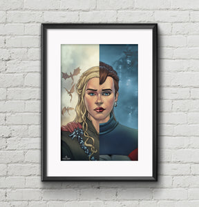 SPLIT/SCREEN SERIES: DANY STARBORN - Emilia Clarke - Art Print